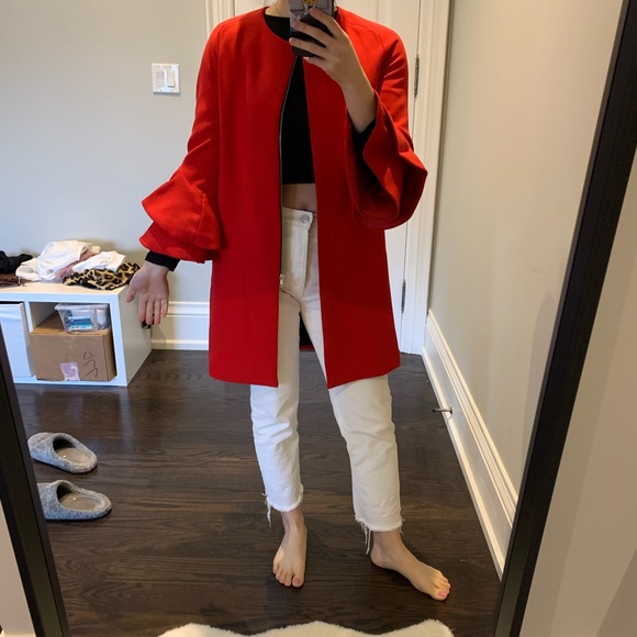 Zara red coat NEW - Picture 3 of 4